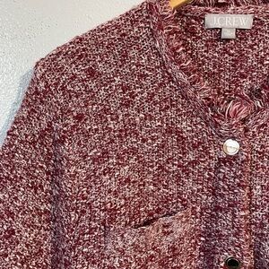 J Crew Linen Blend Cropped Fringe Lady Jacket Womens 3X Quiet Luxury Chic